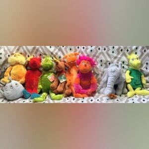 NWT Colorful Plush Toy 9PC Set